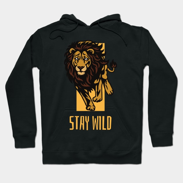 Lion- Wild Life Hoodie by Pearsville